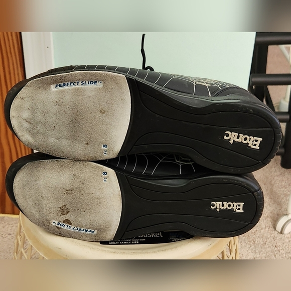 Etonic Black Widow Spider Web Bowling Shoes men's size 9.5 black - Picture 9 of 10